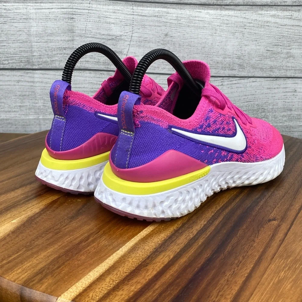 Nike Epic React Flyknit 2 Laser Fuchsia Pink Running Shoe CK0821-600 Women’s 6
